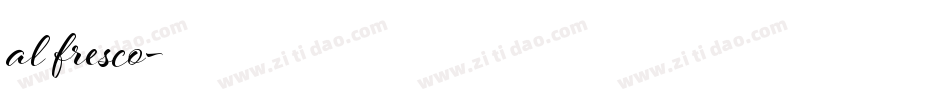 al fresco字体转换